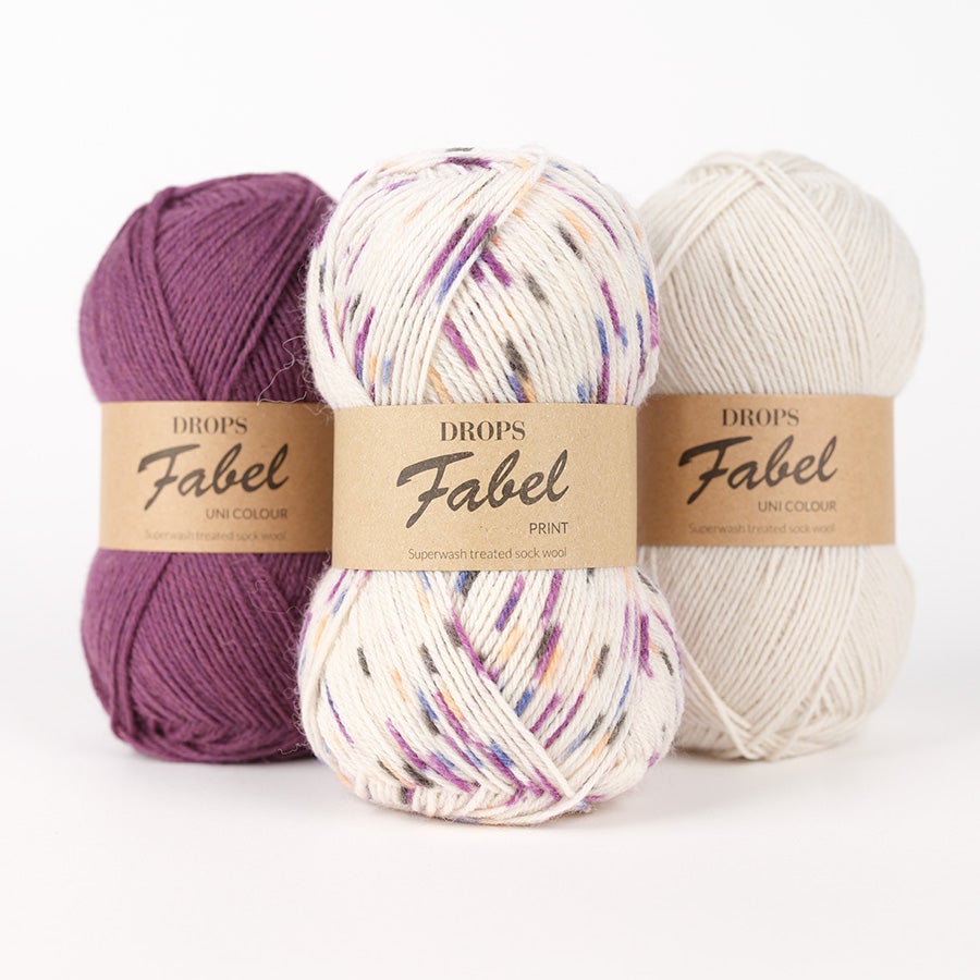 【FOLL/フォル】washed wool gaba all in one DROPS Fabel Superwash treated sock wool | Happy Place Wool