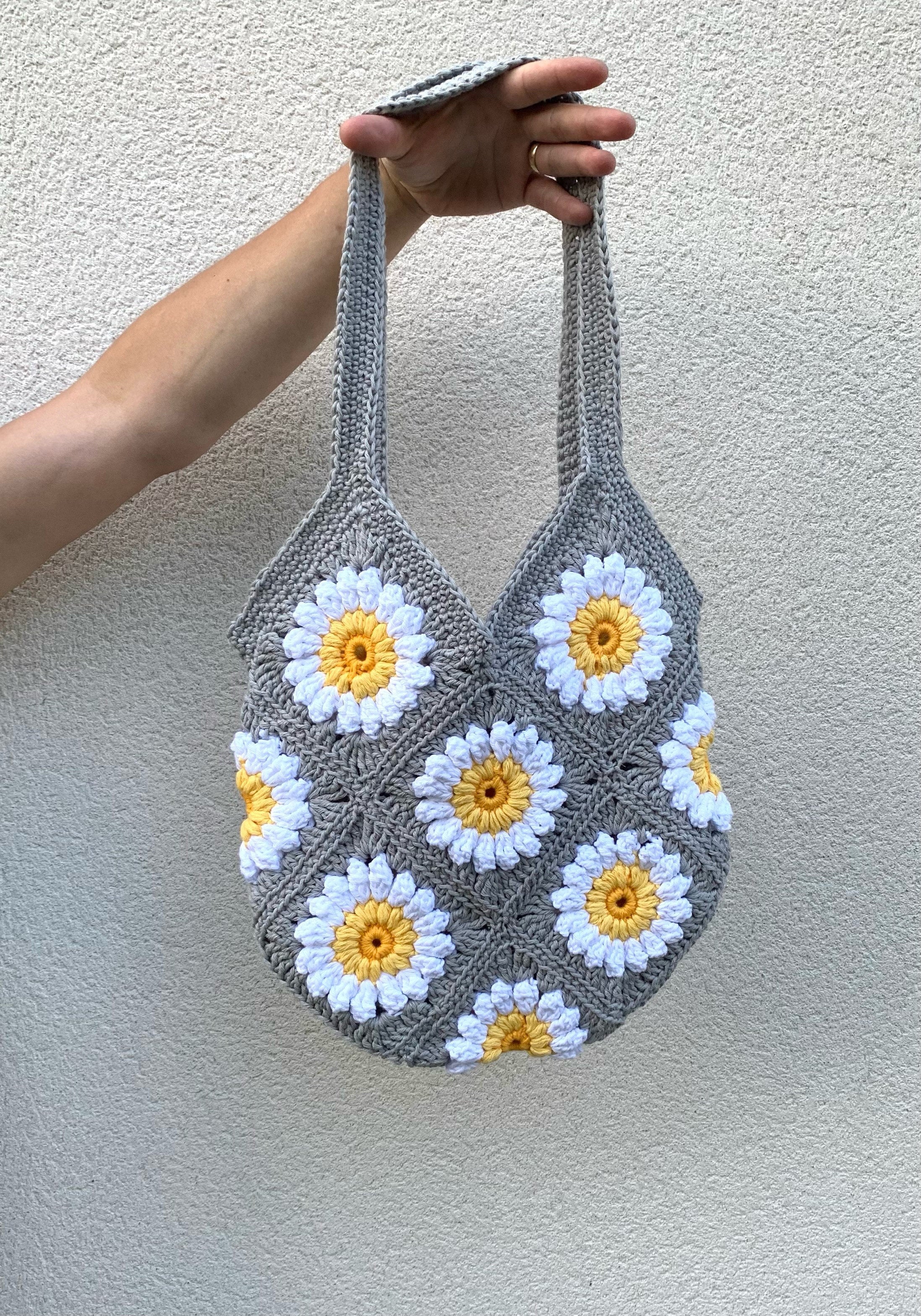 CROCHET DIY KIT Summer Daisy crochet bag